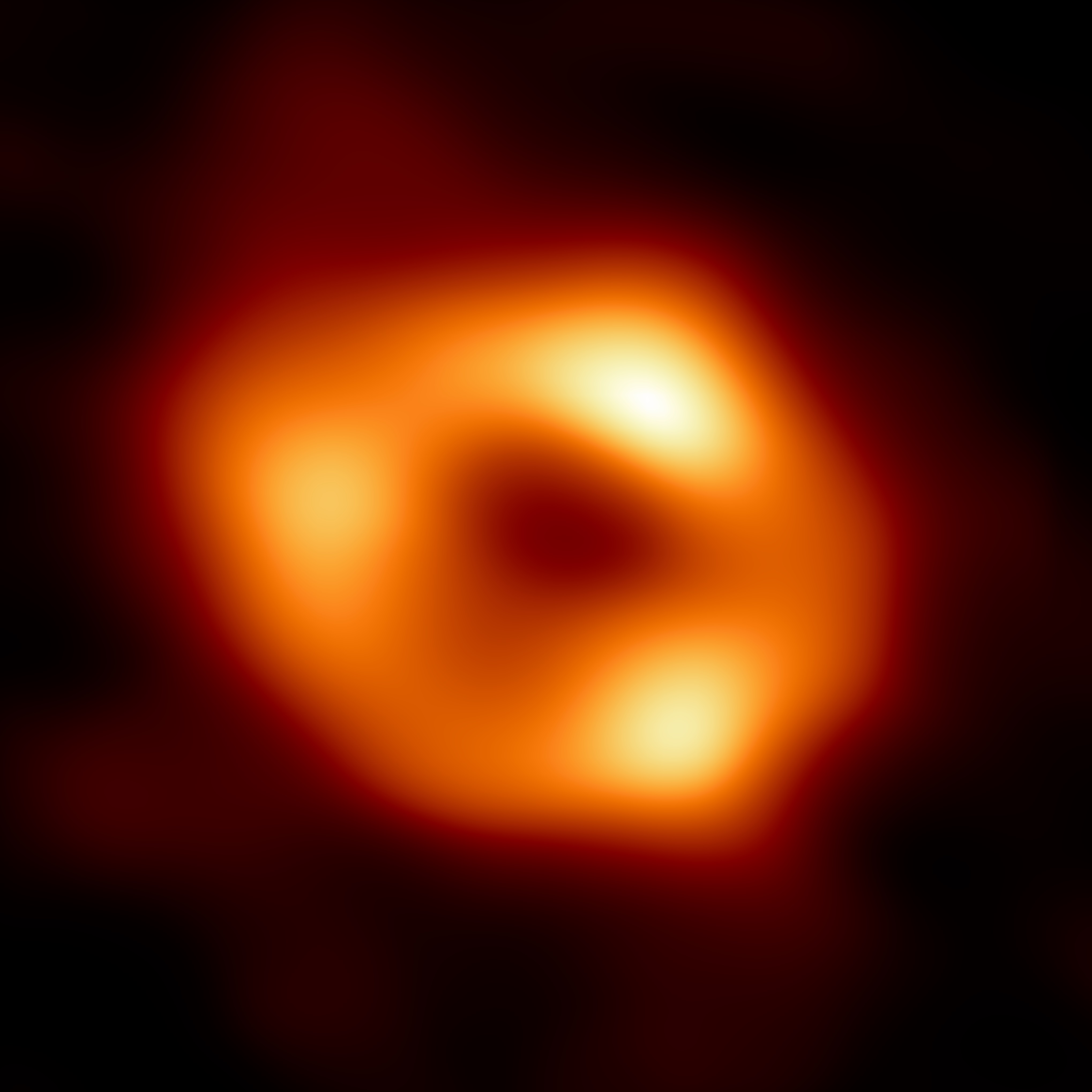 圖1-首張銀河系中心黑洞照片（圖片來源：EHT Collaboration）