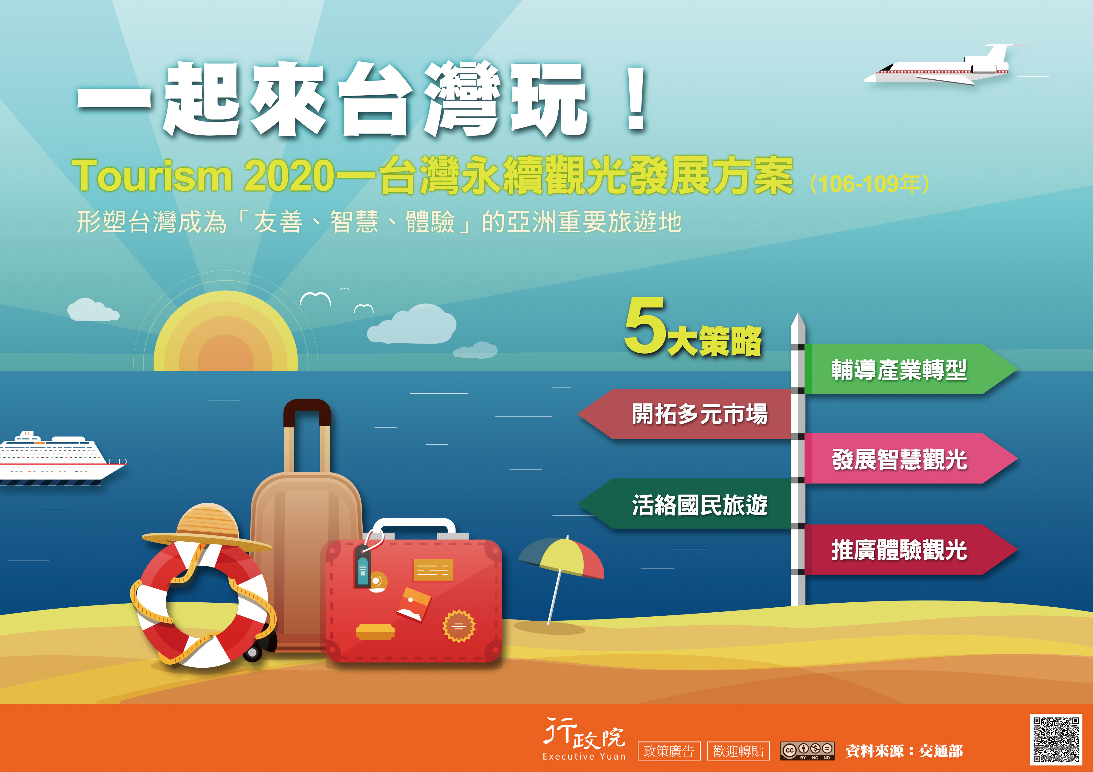 一起來台灣玩！ Tourism 2020—台灣永續觀光發展方案（106-109年）